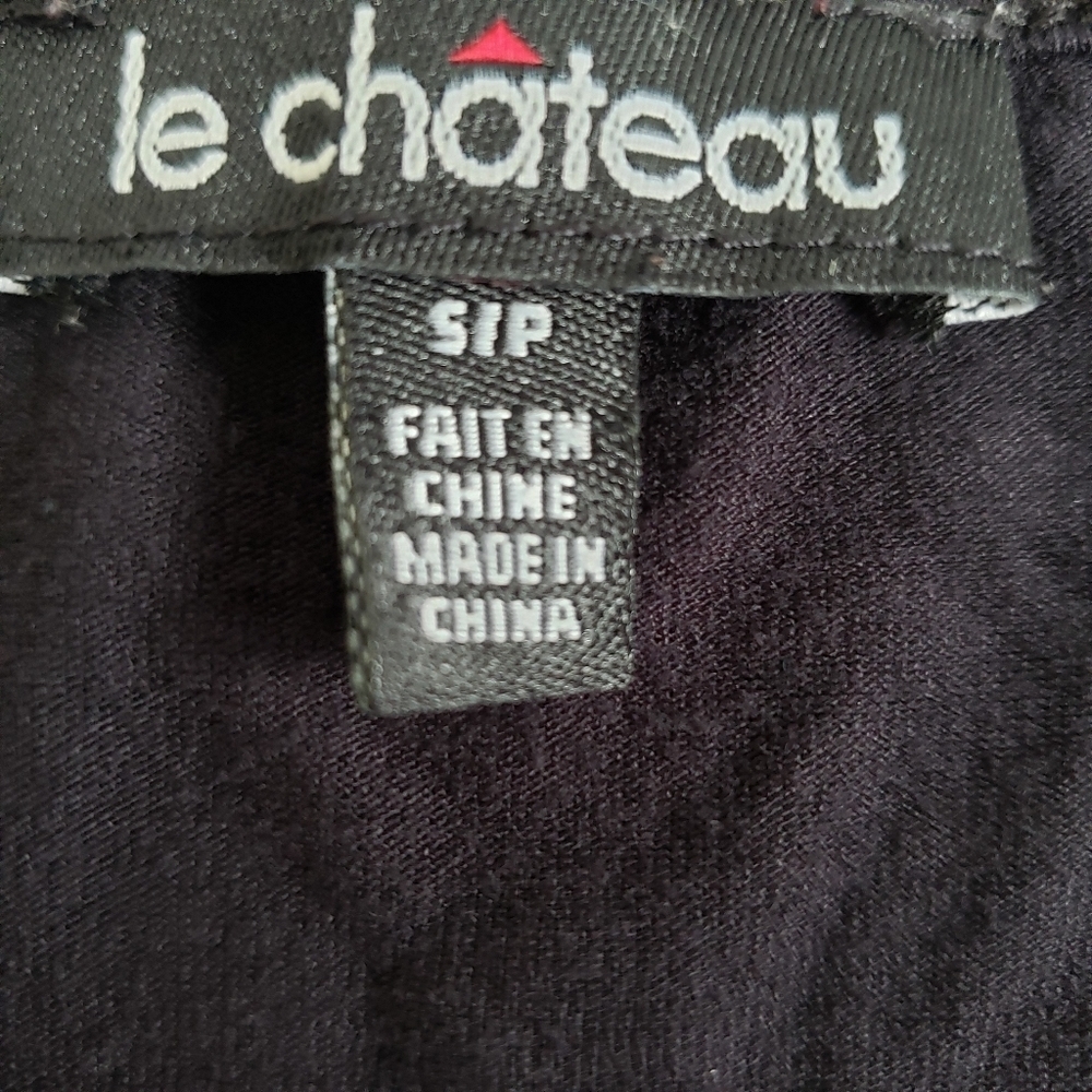 ⭐3/$24⭐ Le Chateau Women's Fitted Rouching Black Dress Size S - Picture 10 of 10